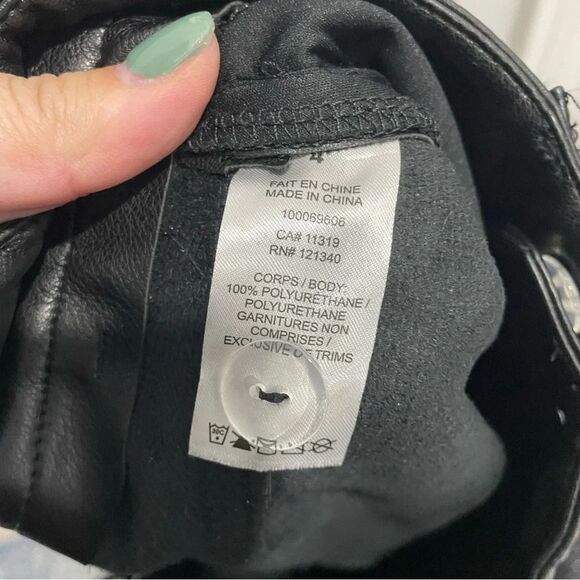 Dynamite Gisele Faux Leather Straight leg pants size 4 - Picture 7 of 8